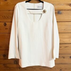 Simona Corsellini Long Sleeve Shirt Woman White Size 44 Medium